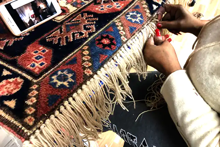 Rug Fringe Hand Restoration